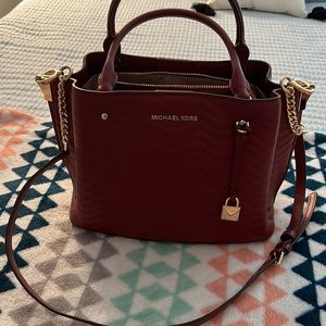 burgundy michael kors
